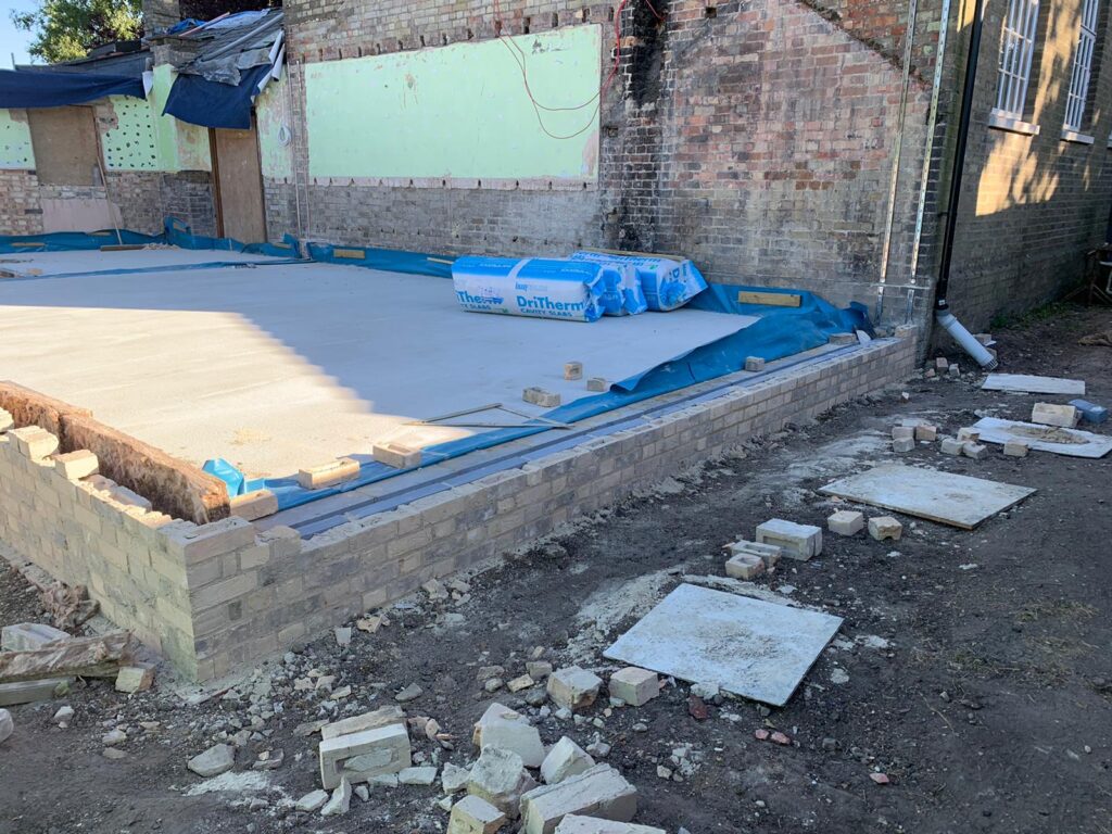 23 new schoolroom floor slab